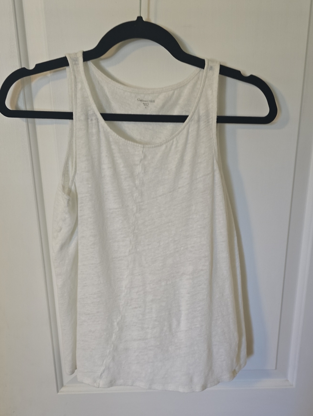 Garnet Hill White Women's Scoop Tank
